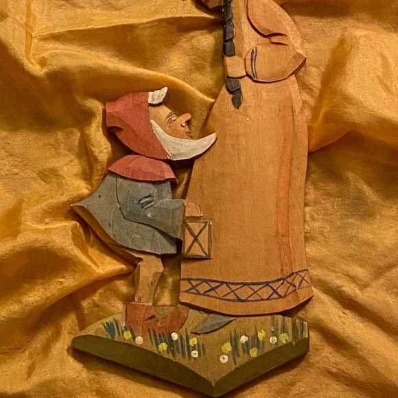 Fairy Tale Wall Plaque from Germany ~ Grimm’s Tomten Gnomes - Picture 2 of 7
